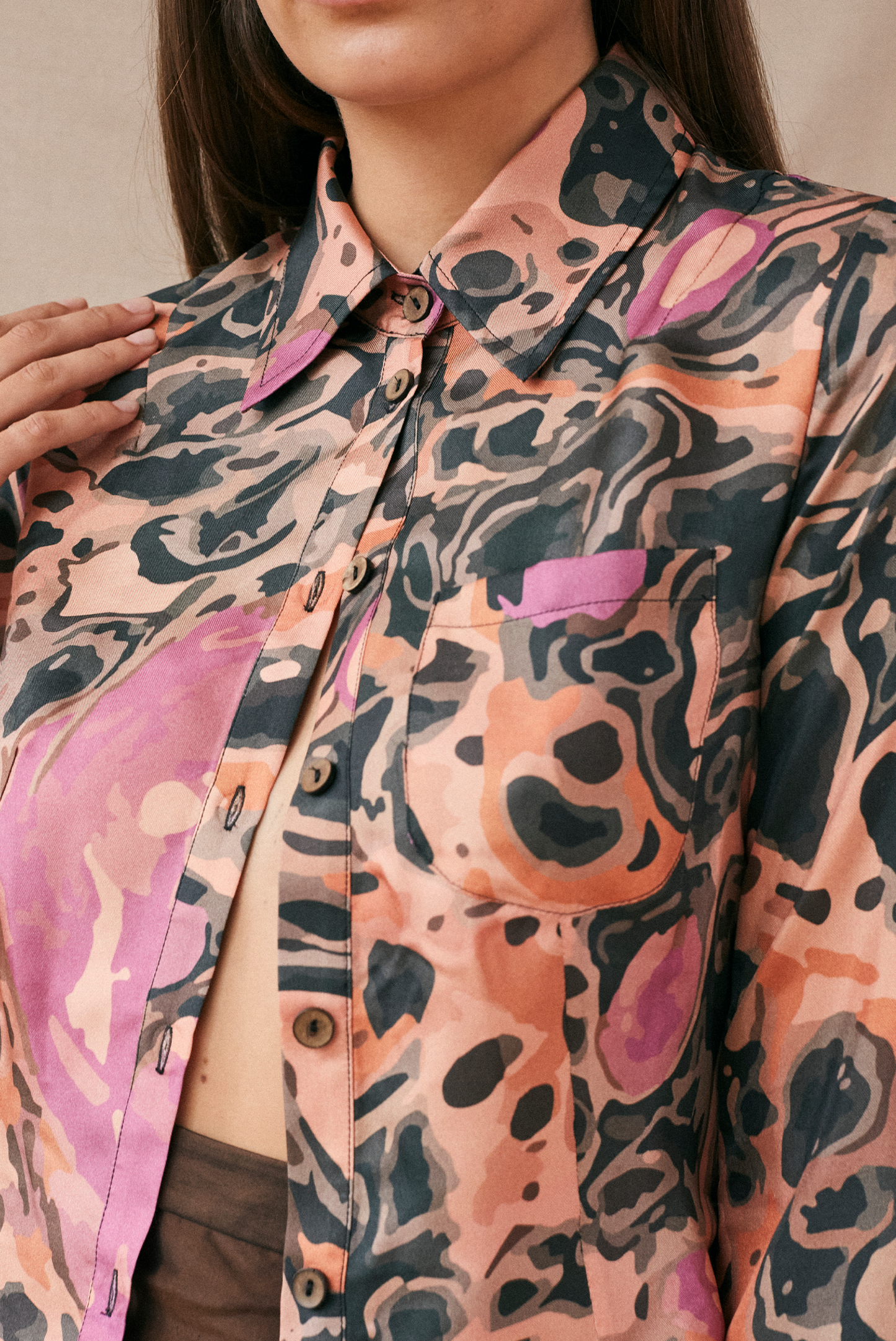 Geode Silk Dress Shirt