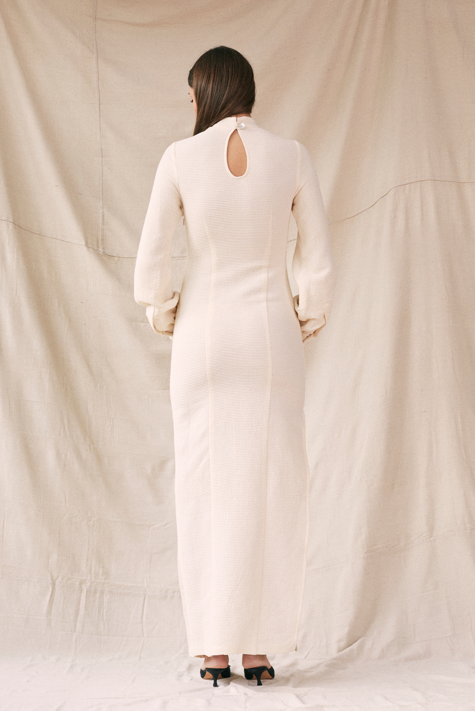 Waffle Knit Maxi-Dress Rye Decker Waffle Knit Maxi-Dress Rye Decker